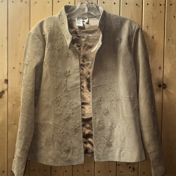 Coldwater Creek Jackets & Blazers - Coldwater Creek leather jacket tan PM